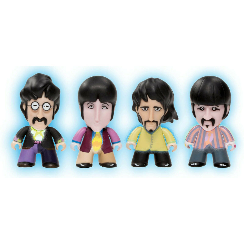 SOLD OUT! Beatles Collectible - 2019 Titans Yellow Submarine Glow in the Dark 3" Fab Four Pack Figures