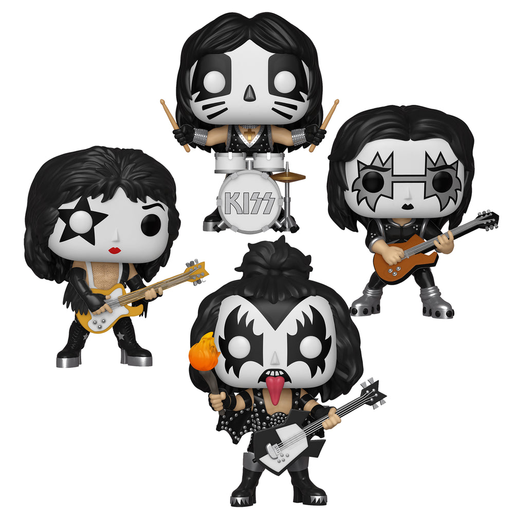 KISS Collectibles Handpicked 2019 Funko Pop Rocks! Viny Figures Set of 4