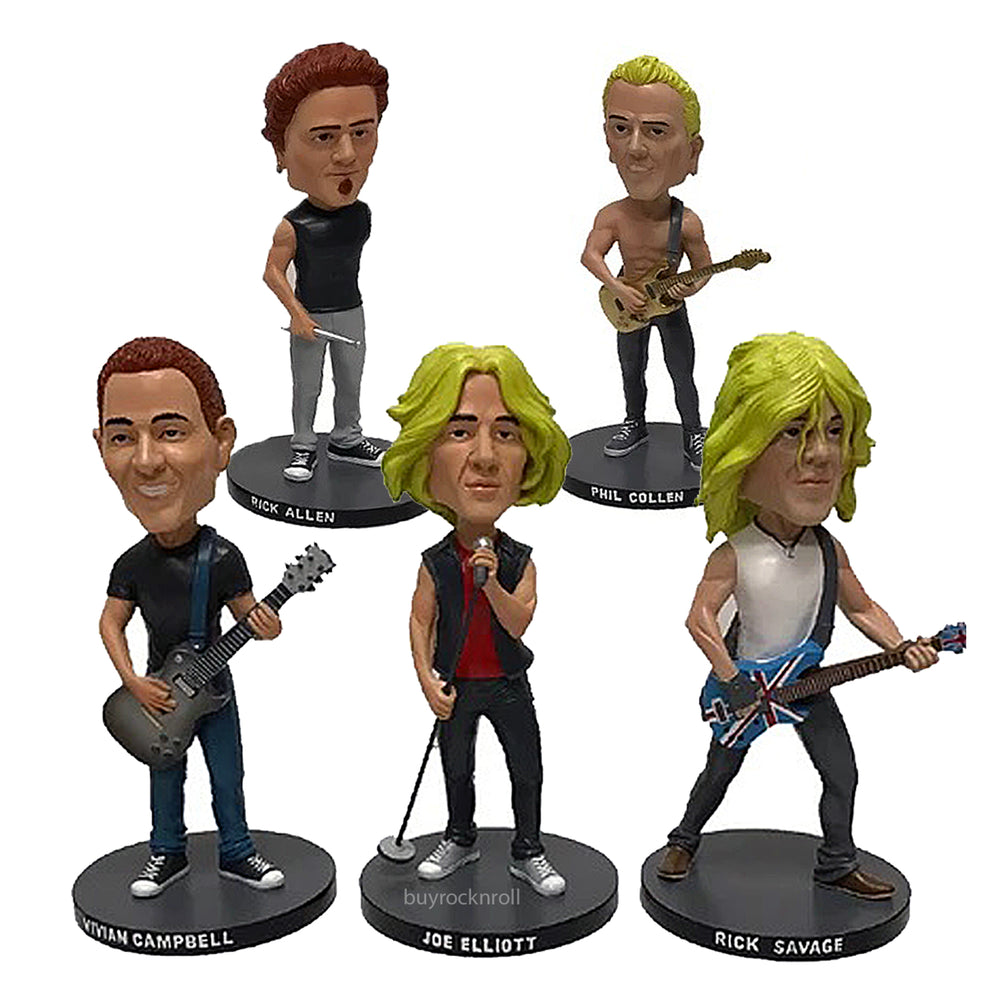 Def Leppard Collectible 2020 Caricature Bobblehead Doll Set of 5 Figures