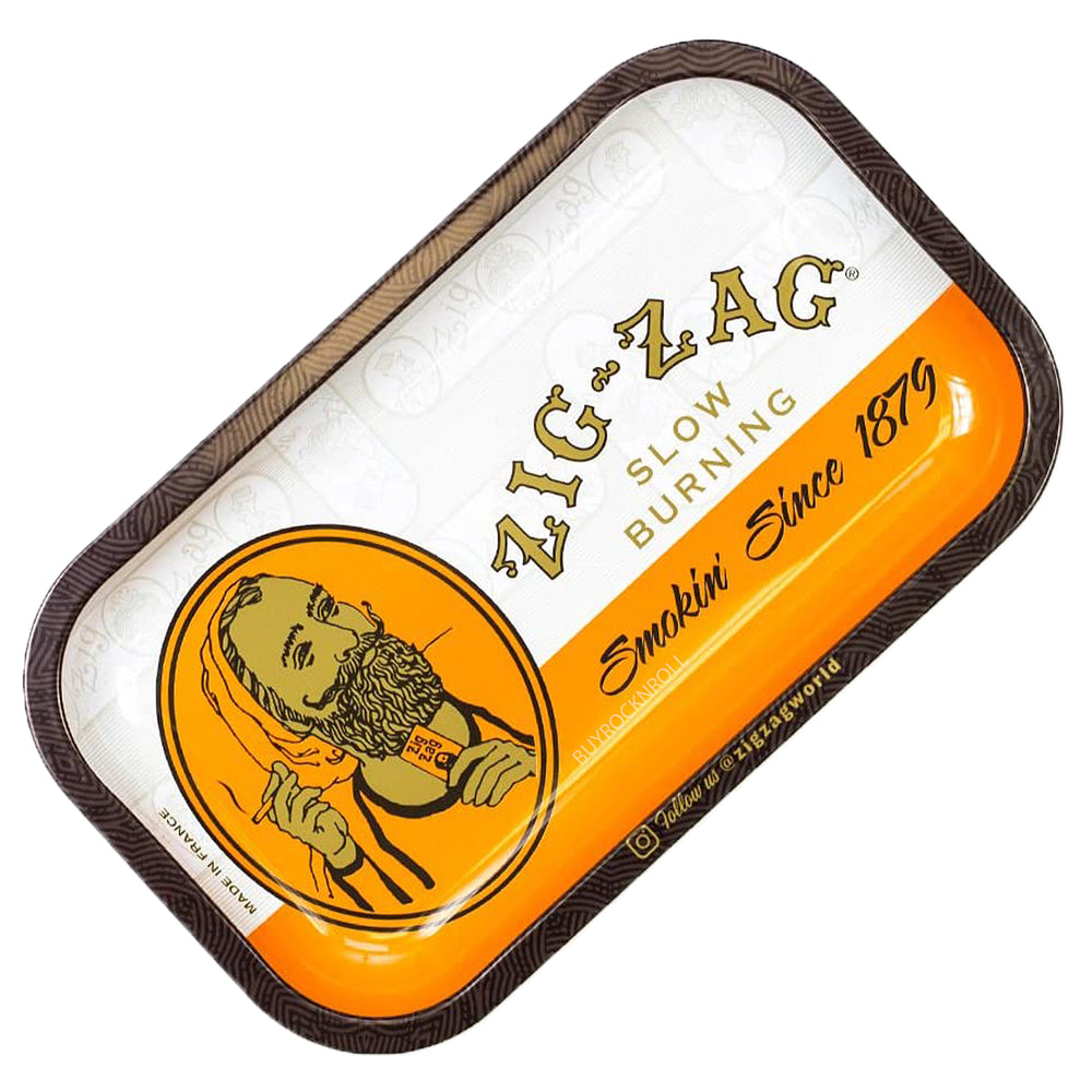 Zig-Zag Man Collectible Small Classic Rolling Tobacco Tray Tin
