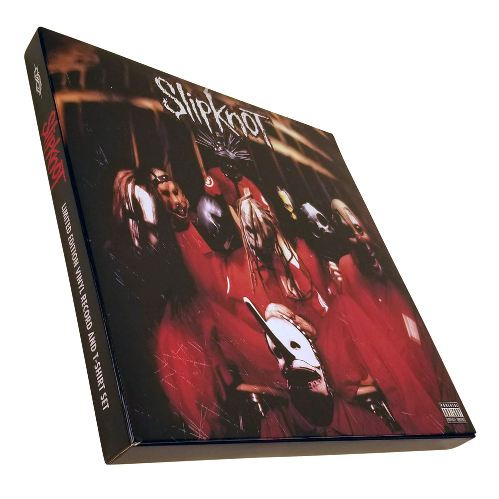 Rare Slipknot Collectible 2009 Road Runner Records Green Vinyl LP Debut Album T-Shirt Box Set - LG