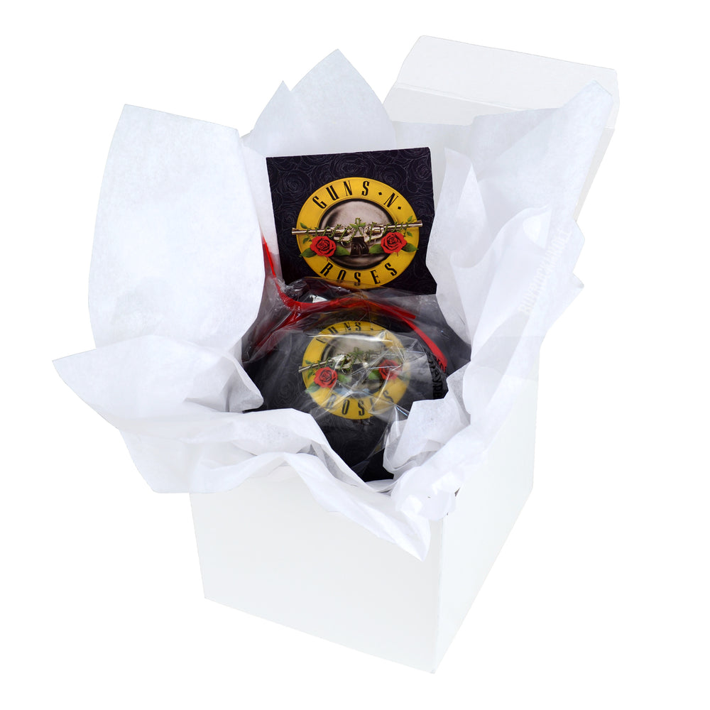 Guns N Roses Collectible 2014 GNR Roses & Pistols Logo Christmas Ornament in Gift Box