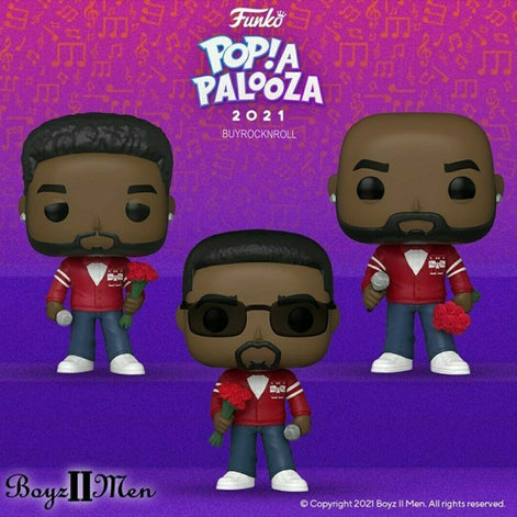 IN STOCK! Boyz to Men Collectible 2021 Funko Pop Rocks 3 Figure Set in Funko Foldable Protectors
