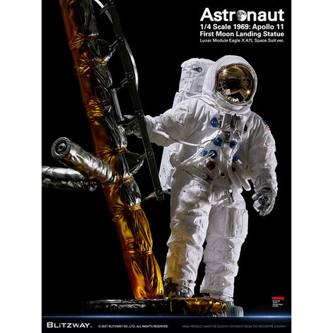 SOLD OUT! Apollo 11 Collectible 2021 Blitzway 1/4 Scale 1969 Astronaut Moon Landing Statue