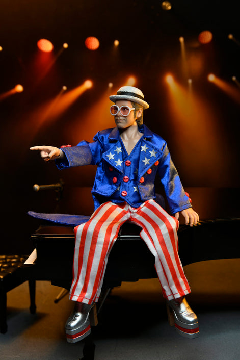 Elton John Collectible 2023 NECA Live in '76 Louder Than Concorde Tour 8" Clothed Action Figure