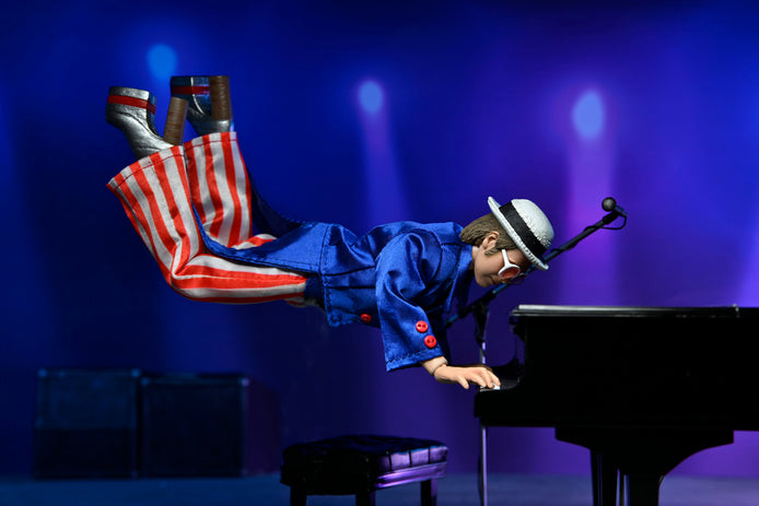 Elton John Collectible 2023 NECA Live in '76 Louder Than Concorde Tour 8" Clothed Action Figure