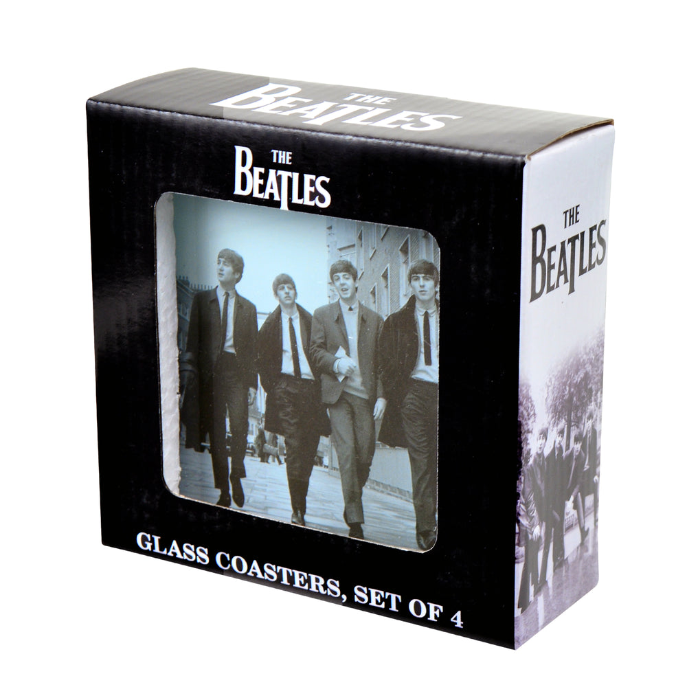 The Beatles Collectible 2014 50th Anniversary Fab Four Glass Coasters Set of 4