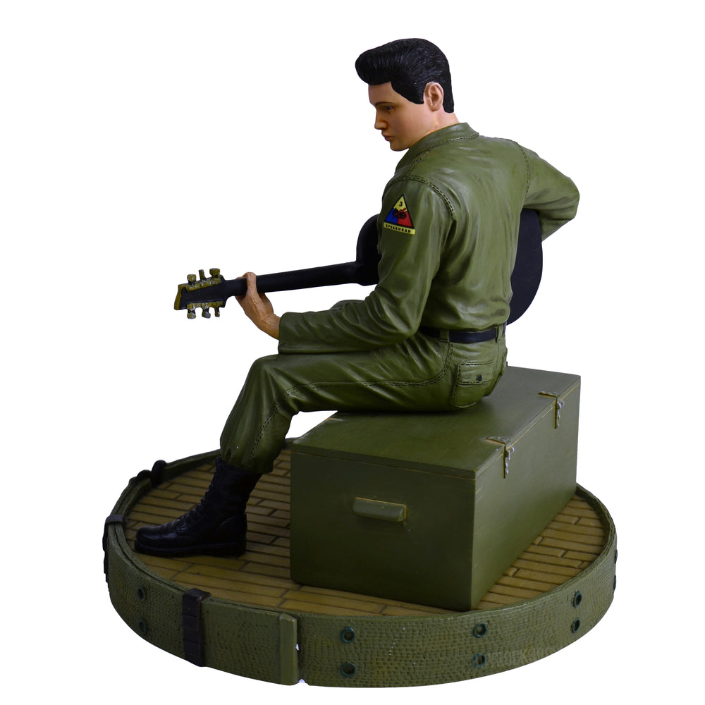 Elvis Presley Collectible: KnuckleBonz 2009 Elvis In Army Rock Iconz Statue