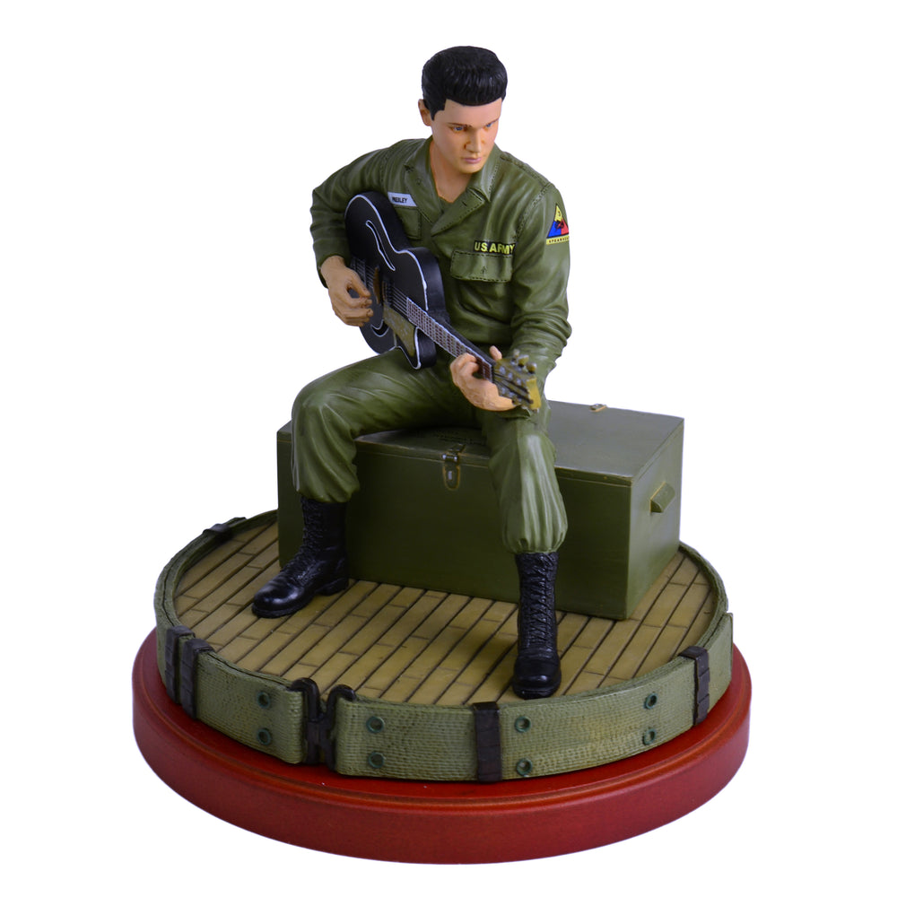 Elvis Presley Collectible: KnuckleBonz 2009 Elvis In Army Rock Iconz Statue