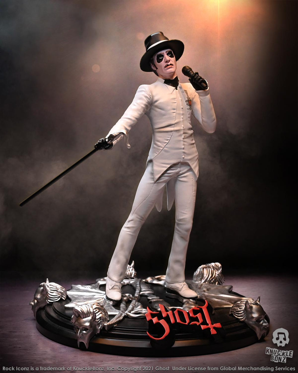 Ghost Collectible 2021 KnuckleBonz Rock Iconz Statue Cardinal Copia White Tuxedo -Variant