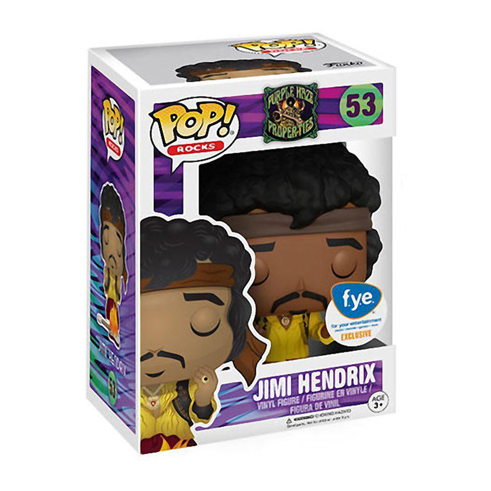 Jimi Hendrix Collectible 2017 Funko POP Rocks! FYE Exclusive Monterey Figure #53
