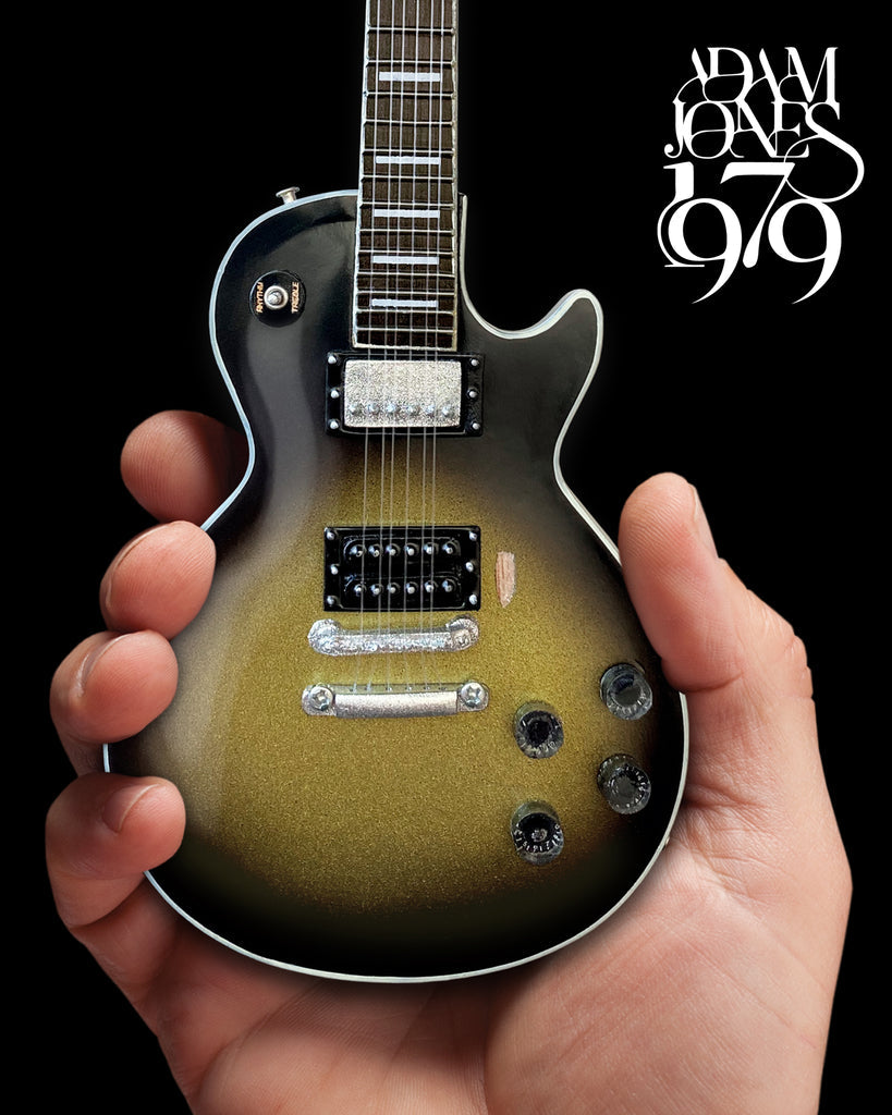 Tool Collectible Adam Jones 1979 Gibson Les Paul Custom - Antique Silverburst Mini Guitar Replica 1:4 Scale Model
