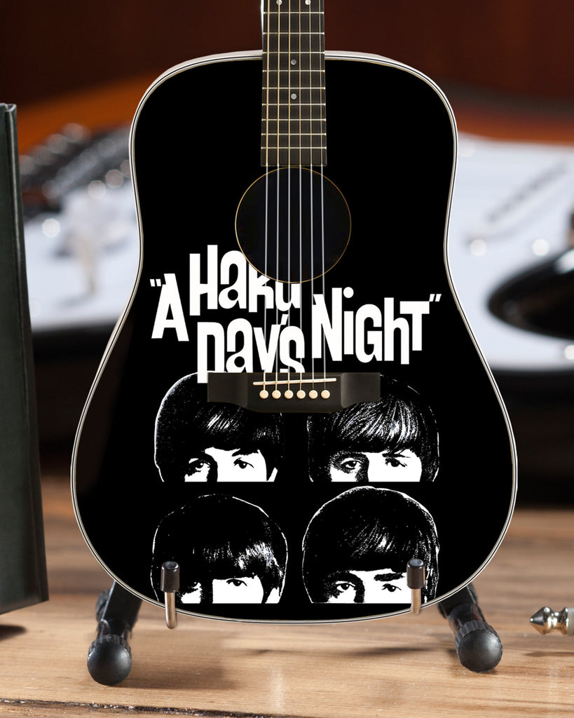 Fab Four Collectible A Hard Day's Night Tribute Mini Acoustic Guitar-Radio Days