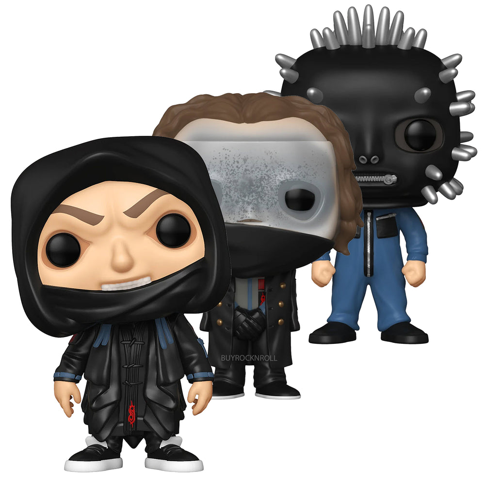 Slipknot Collectible 2020 Funko Pop Rocks 3 Figure Set in Protector Displays: Sid Wilson Corey Taylor Craig Jones