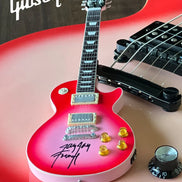 Twisted Sister Collectible 2022 Jay Jay French Signed Real Gibson Les Paul Pinkburst 1:4 Scale Mini Guitar Model