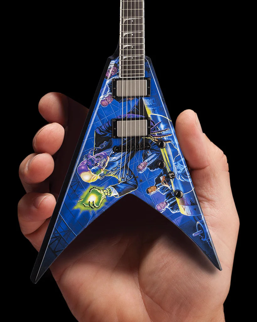 Megadeth Collectible Dave Mustaine Signature V Rust In Peace Mini Guitar