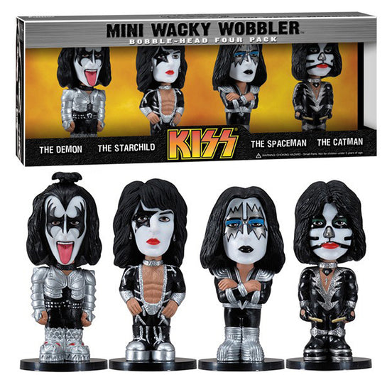 KISS Collectibles: 2012 Funko Mini Kisses Wacky Wobblers Bobble Head Figures