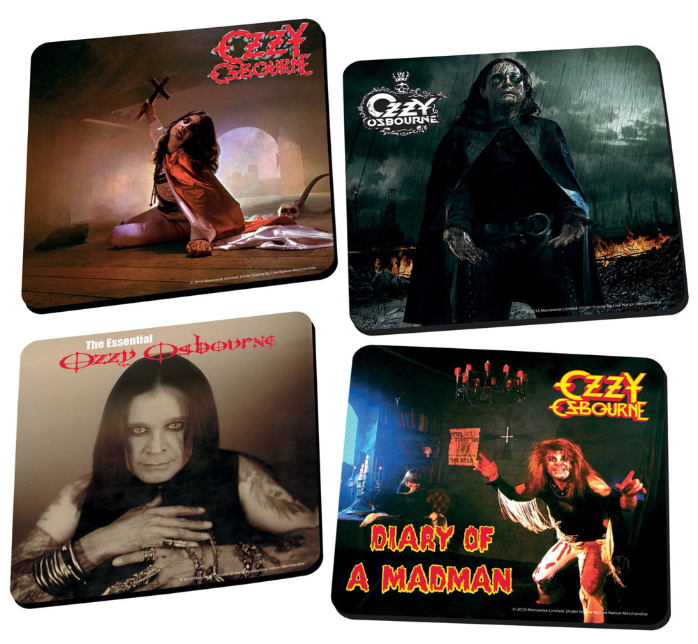 Ozzy Osbourne Collectible 2011 Vandor Iconic Figure Wood Coaster Set