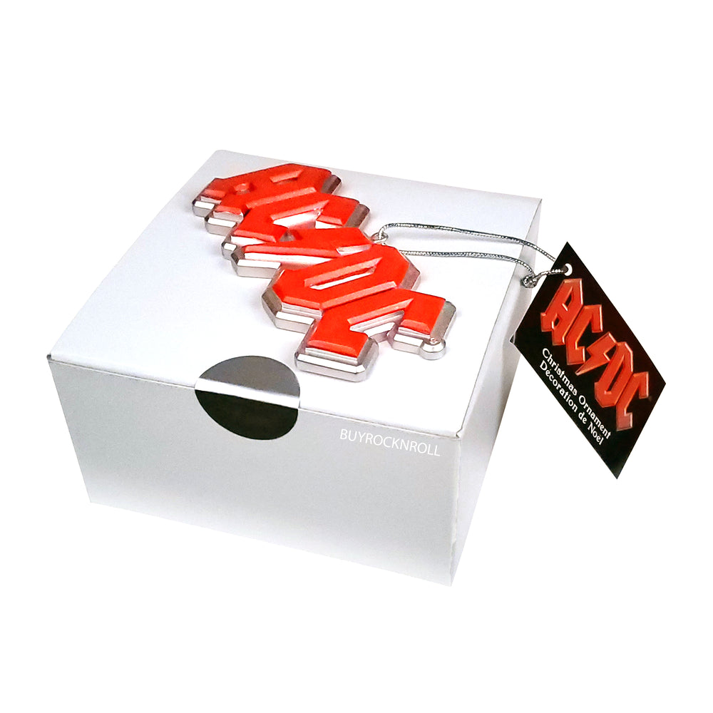 AC/DC Collectible 2020 Kurt Adler Logo Holiday Christmas Ornament in Gift Box