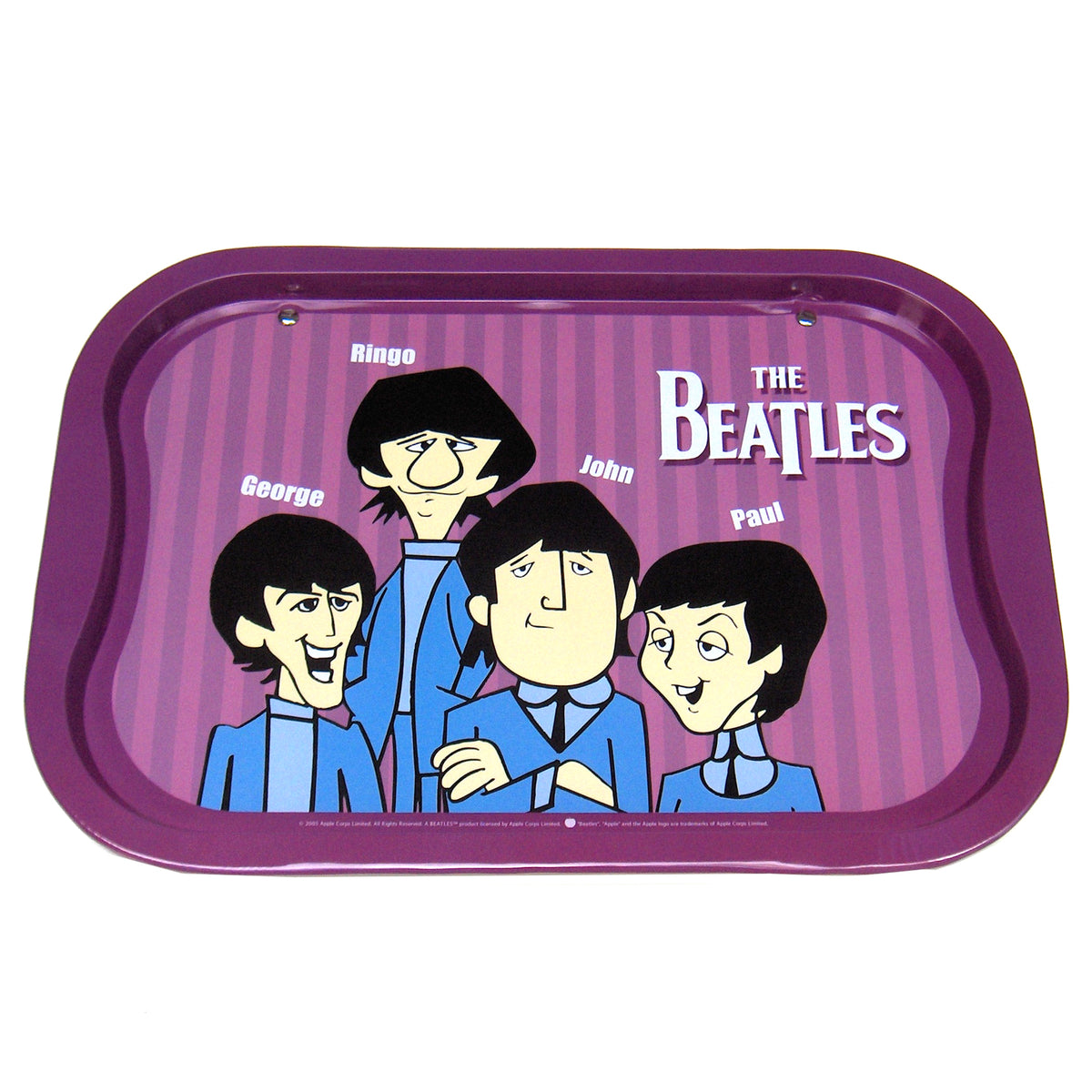 Beatles Collectible: New 2005 Vandor Animated Cartoon Figures Tin Tray
