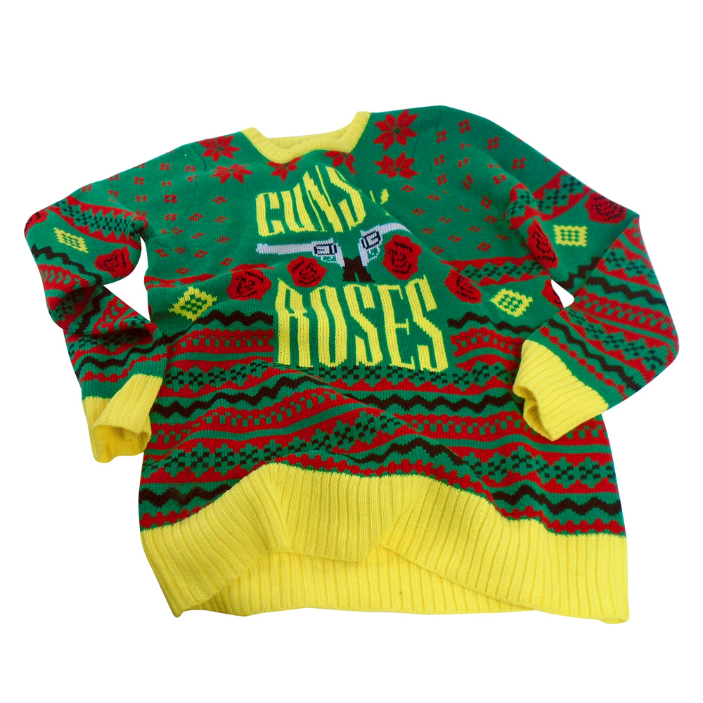 Guns N Roses Collectible 2016 Bravado GNR Big Guns Ugly Christmas Sweater M