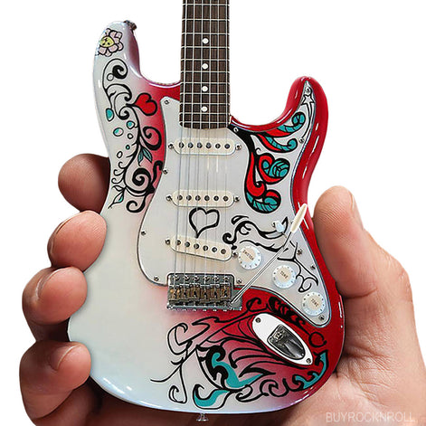 Jimi Hendrix Collectible Axe Heaven Mini Fender™ Strat™ Monterey Mini Guitar Model