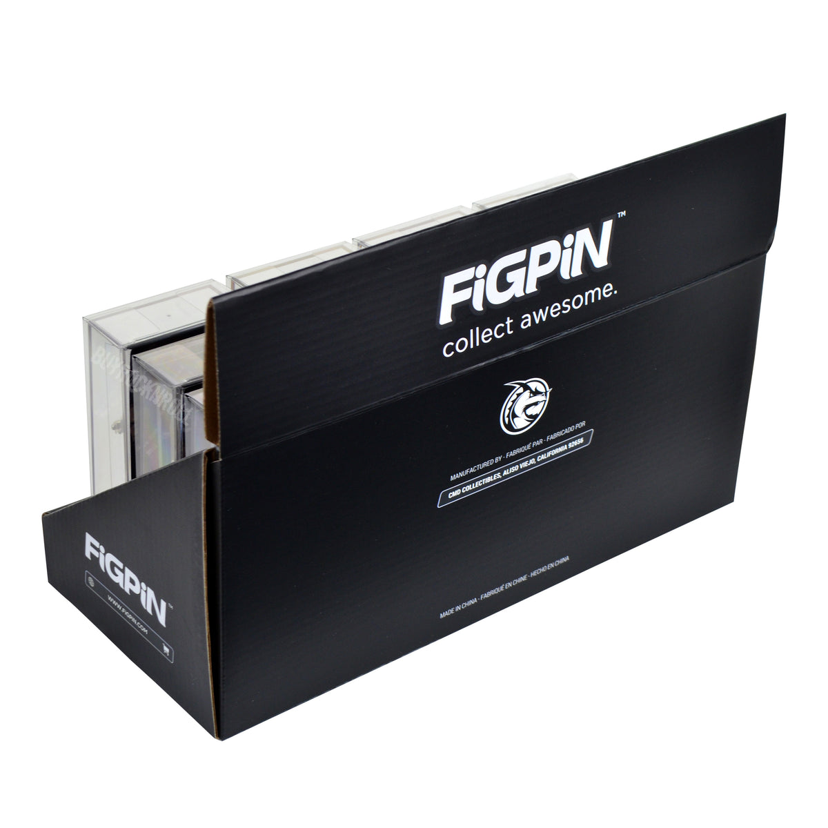 FiGPiN Collectors Retail Display Storage Case - Holds 12 FiGPiN Displays  (AC/DC KISS David Bowie)