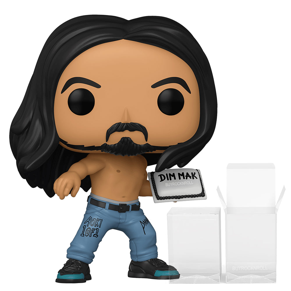 Steve Aoki Collectible 2020 Handpicked Funko Pop Rocks Aoki w/ Cake Figure #192 in Funko Protector