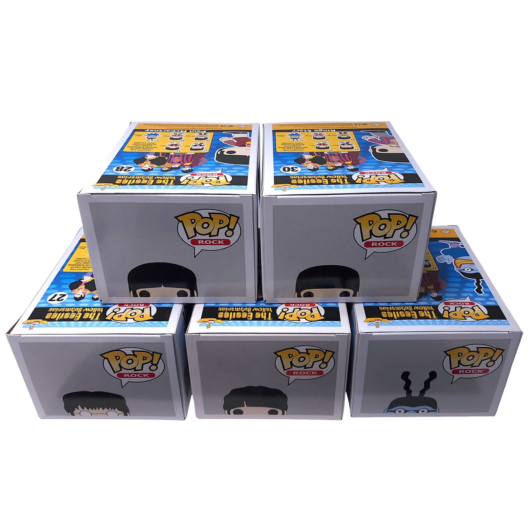 Rare Beatles Collectible 2012 Funko Pop! Rocks Yellow Submarine 5 Figure Set