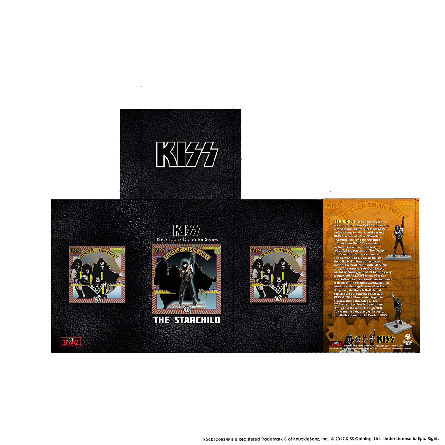 KISS 2017 KnuckleBonz Rock Iconz Hotter Than Hell Starchild Paul Stanley Statue Low Number #41/3000