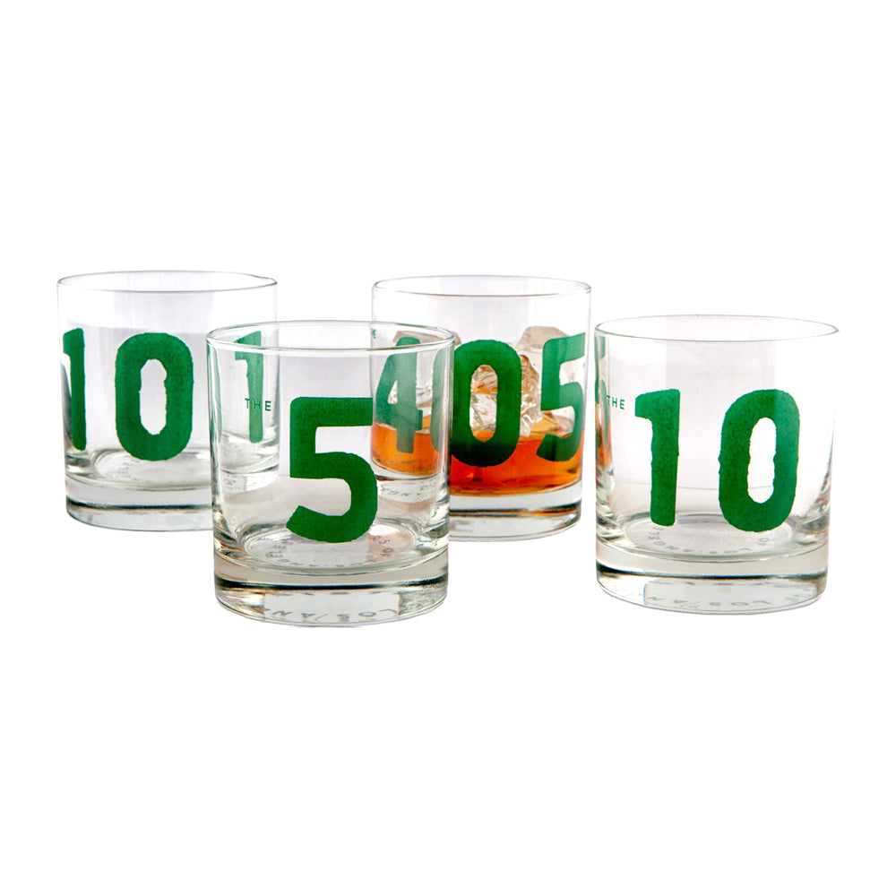 SOLD OUT! RARE Collectible Sisters of Los Angeles 5/10/101/405 LA Freeway Rocks Glasses