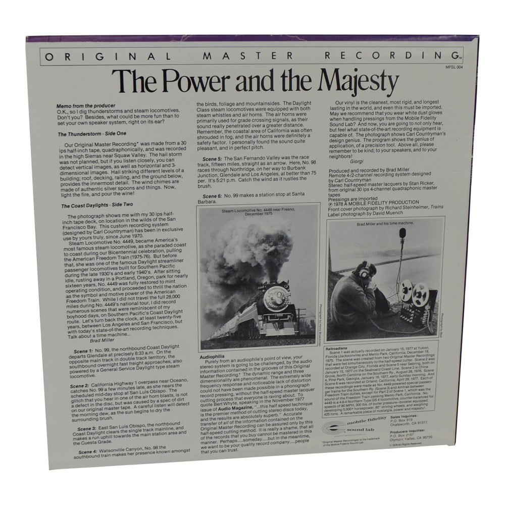 MFSL Collectors: 1978 Mobile Fidelity Brad Miller The Power And The Majesty LP #1-004