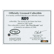 SOLD OUT! KISS Collectible - The First Decade Limited Edition 24 KT Gold Record LP #671