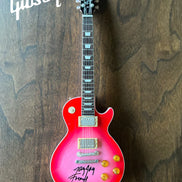 Twisted Sister Collectible 2022 Jay Jay French Signed Real Gibson Les Paul Pinkburst 1:4 Scale Mini Guitar Model