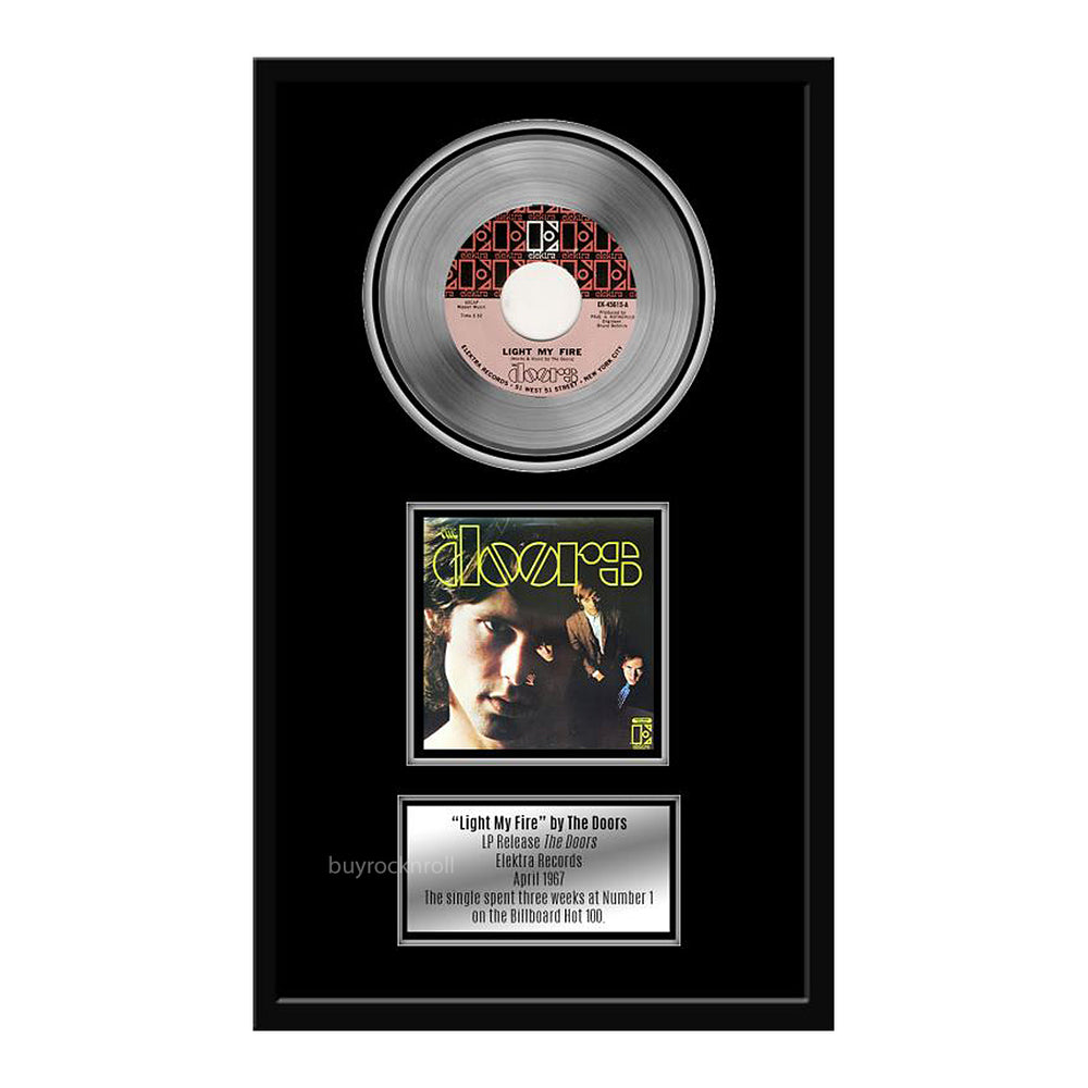 The Doors Collectible Framed "Light My Fire" Single Award 12x22