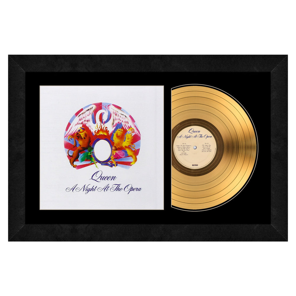 SOLD OUT! Queen Collectible A Night At The Opera by Queen 24KT Gold Record LP Album Framed 17x26