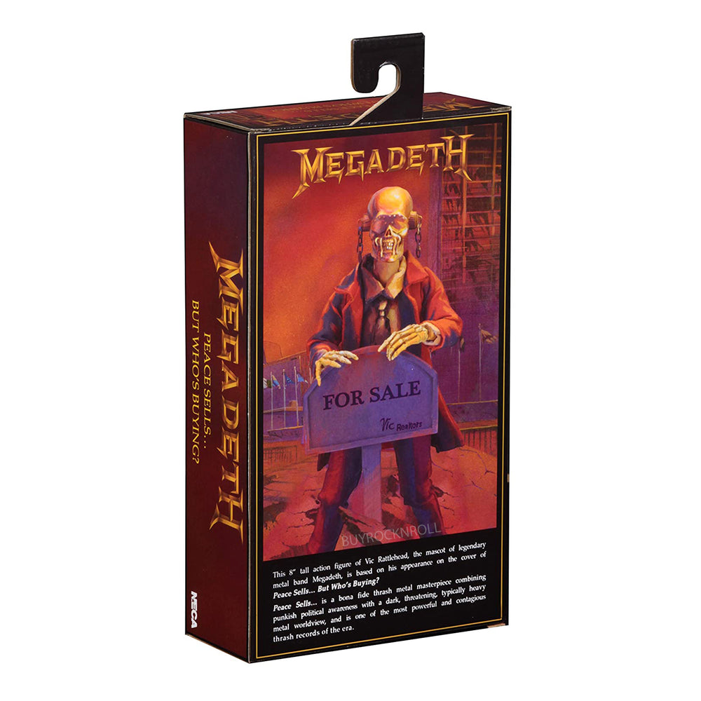 SOLD OUT! Megadeth Collectible 2019 Handpicked NECA Vic Rattlehead Clothed Figure Peace Sells But Who’s Buying