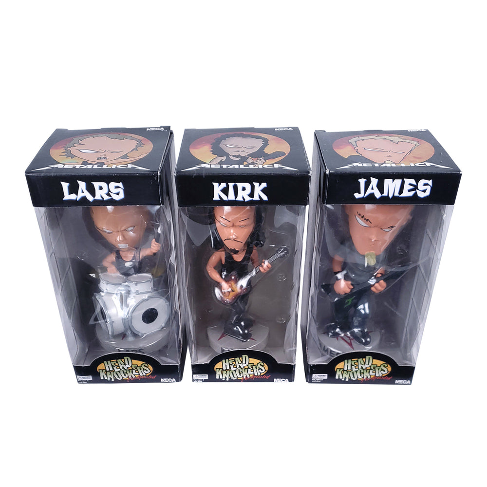 SOLD OUT! Metallica Collectible Rare 2003 NECA Head Knocker Set of 3 (Bobble Figure)