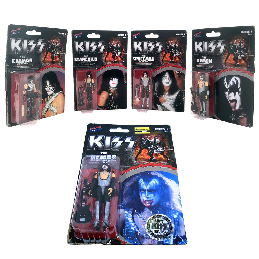 KISS Collectibles 2015 Bif Bang Pow! Series 1 Love G u n 3 3/4 Inch Figures & Variant Demon