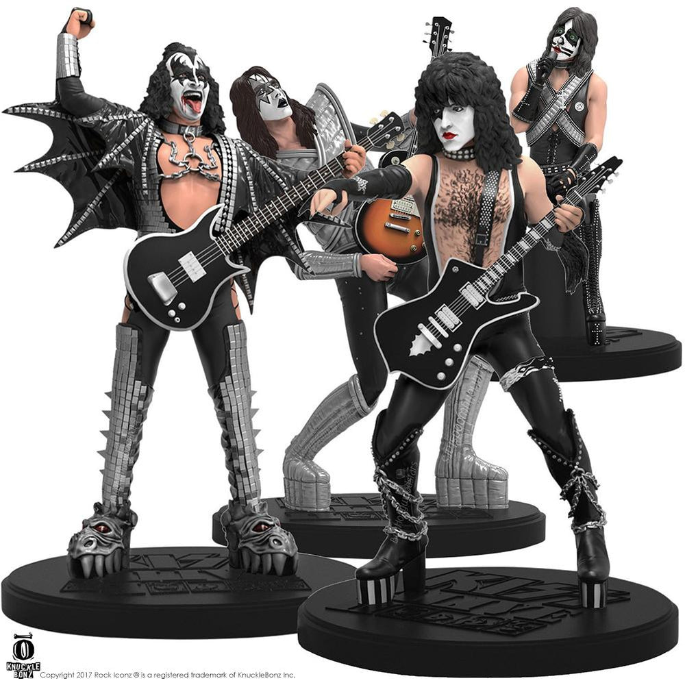 SOLD OUT! KISS Collectible 2016 KnuckleBonz Rock Iconz Alive II Band Members Statue Set