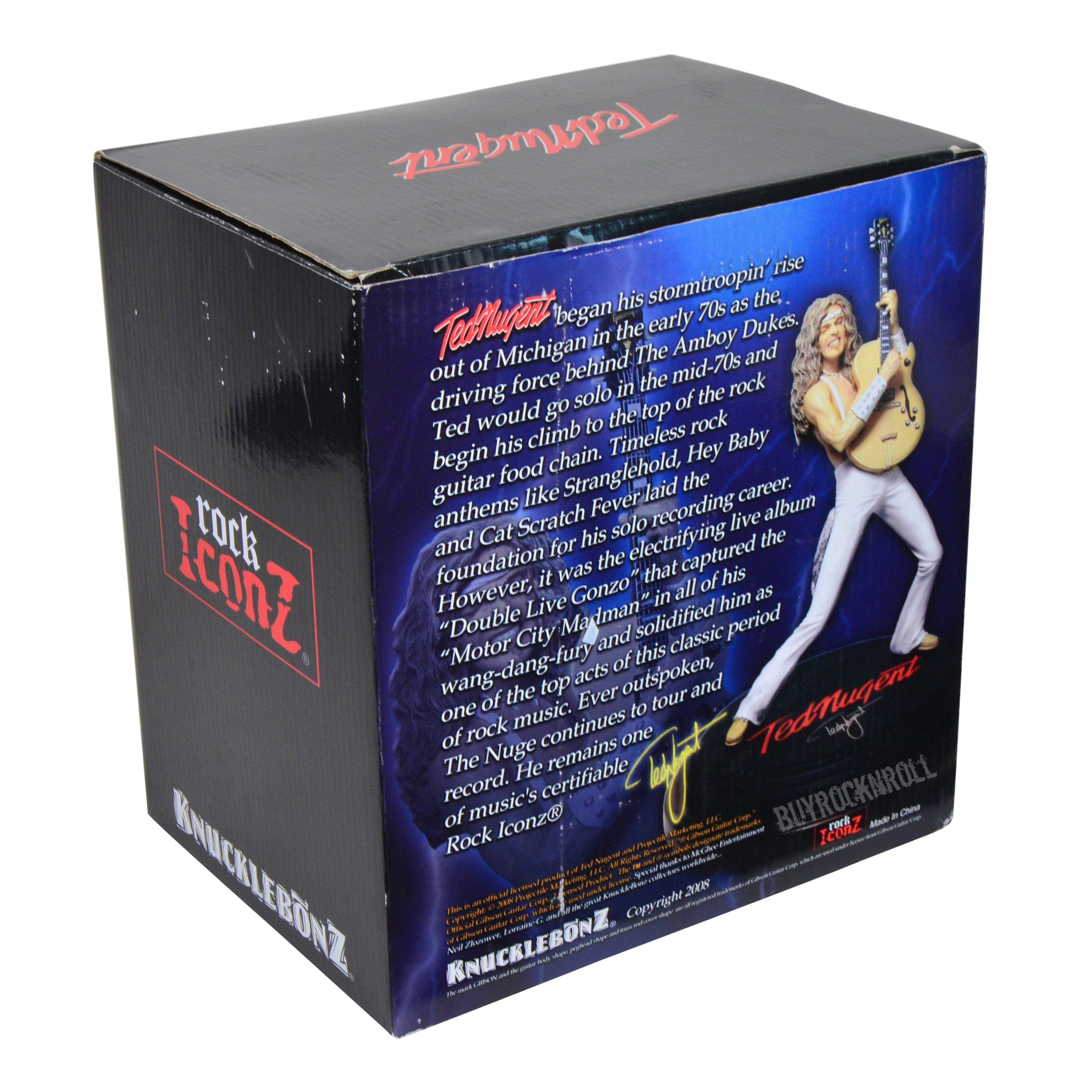 Ted Nugent Collectible 2008 KnuckleBonz Rock Iconz Ted  Byrdland Gibson Guitar Statue