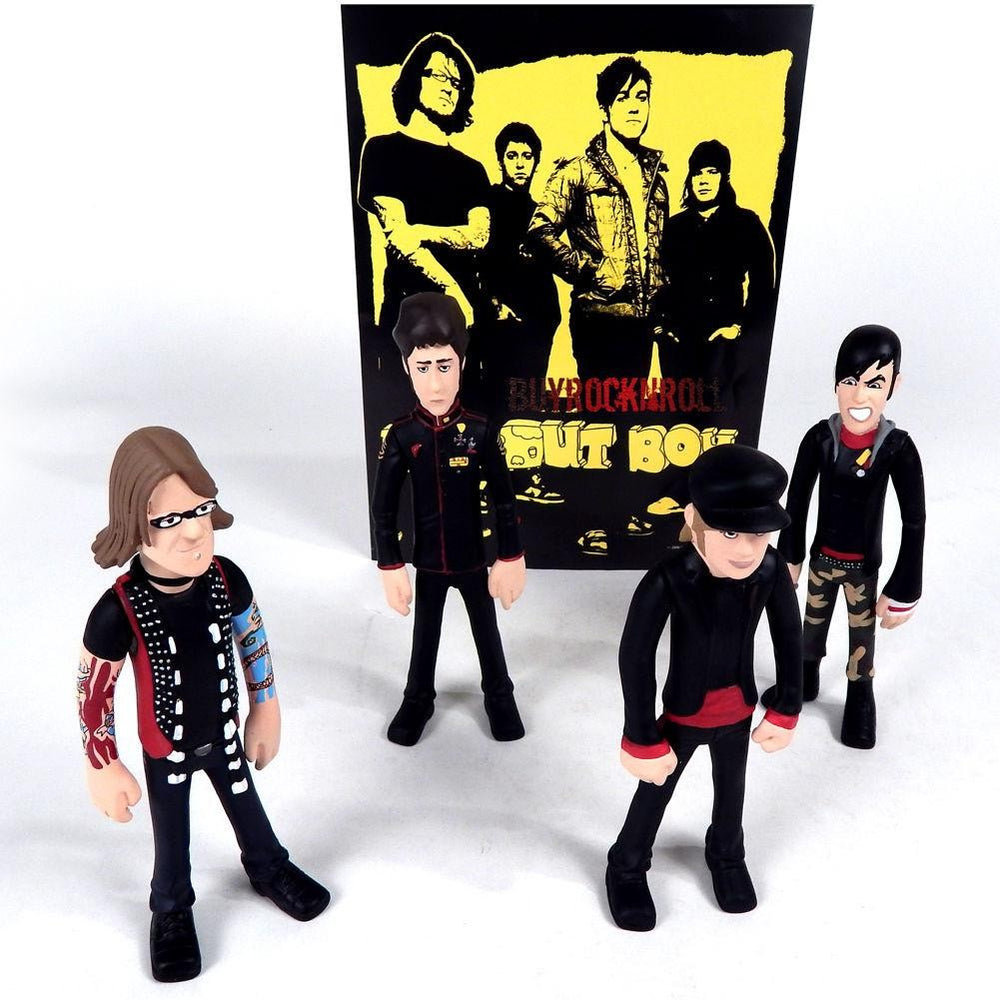 Fall Out Boy Collectible 2006 Sota Toys FOB Band Figures Boxed Set & Mini Poster