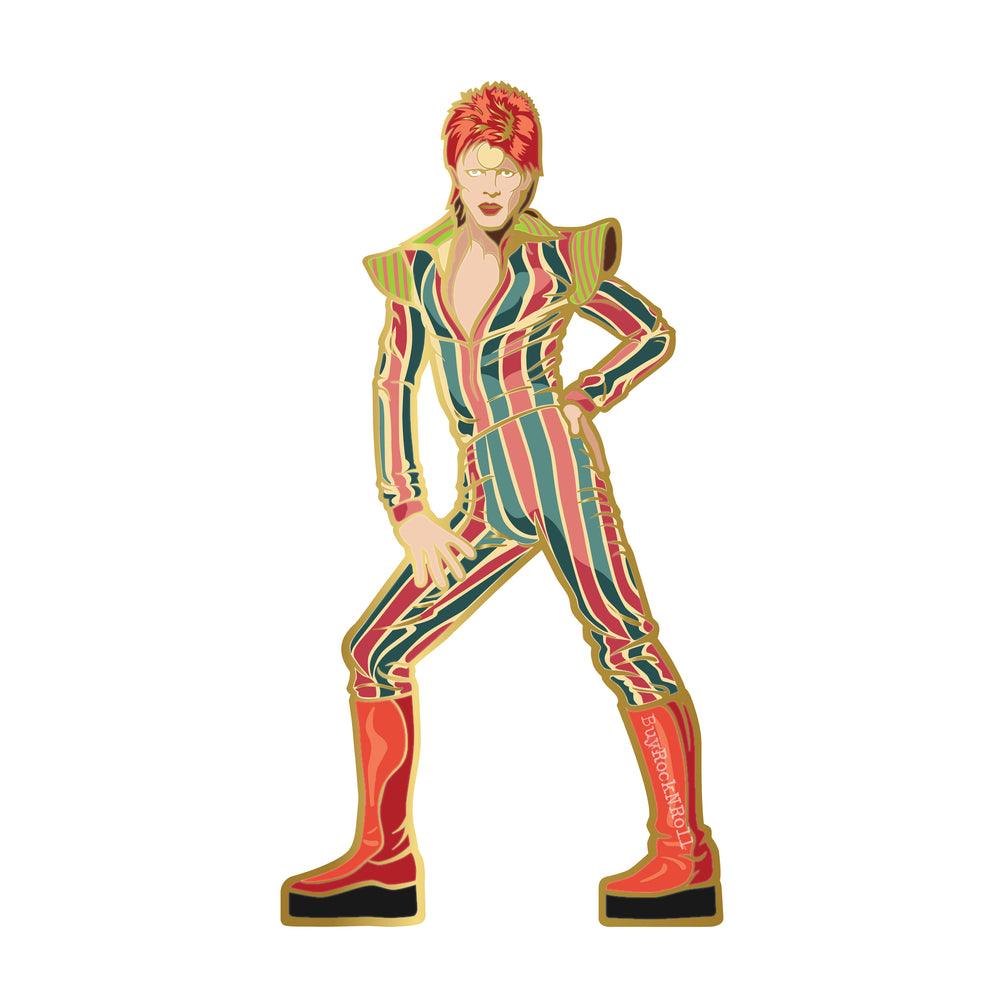 David Bowie Collectible 2019 FiGPiN Ziggy Stardust Pin #177 in Custom Display & Jewel Case