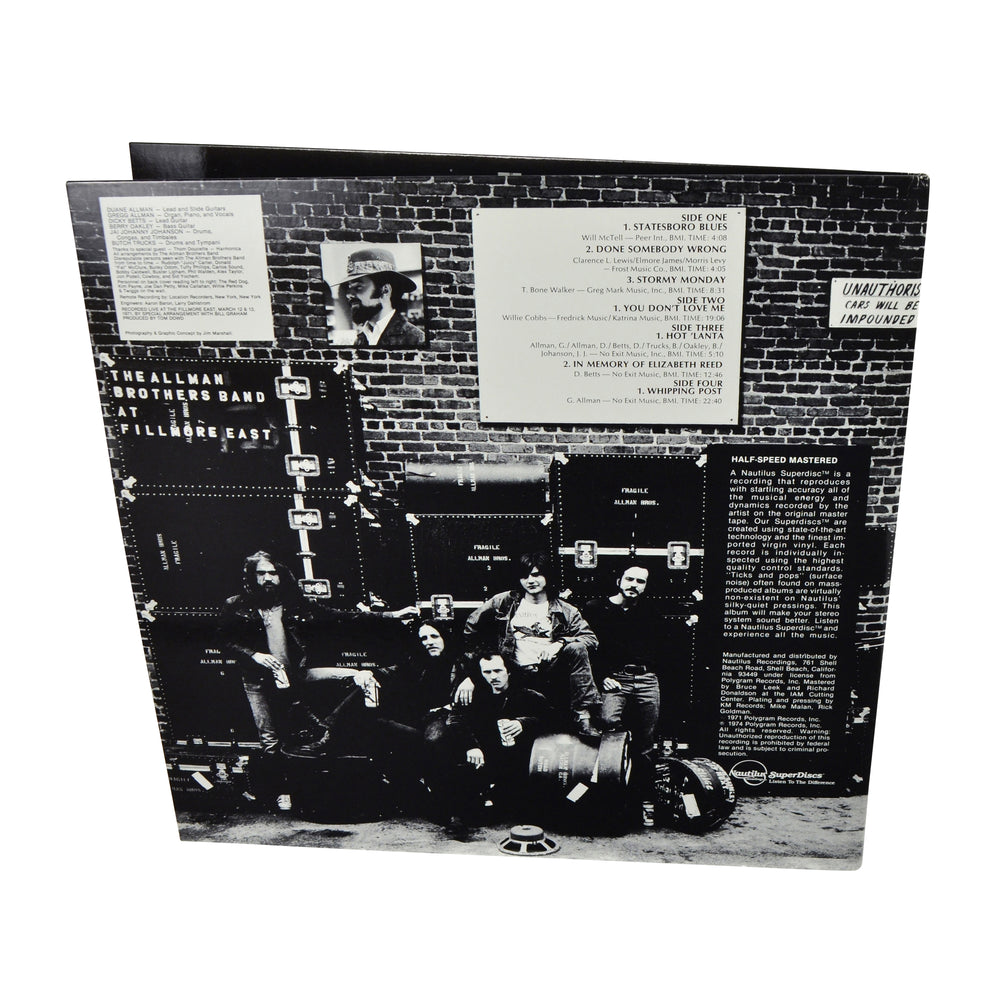 Nautilus SuperDiscs LP: 1982 The Allman Brothers Band At Fillmore East NR 30