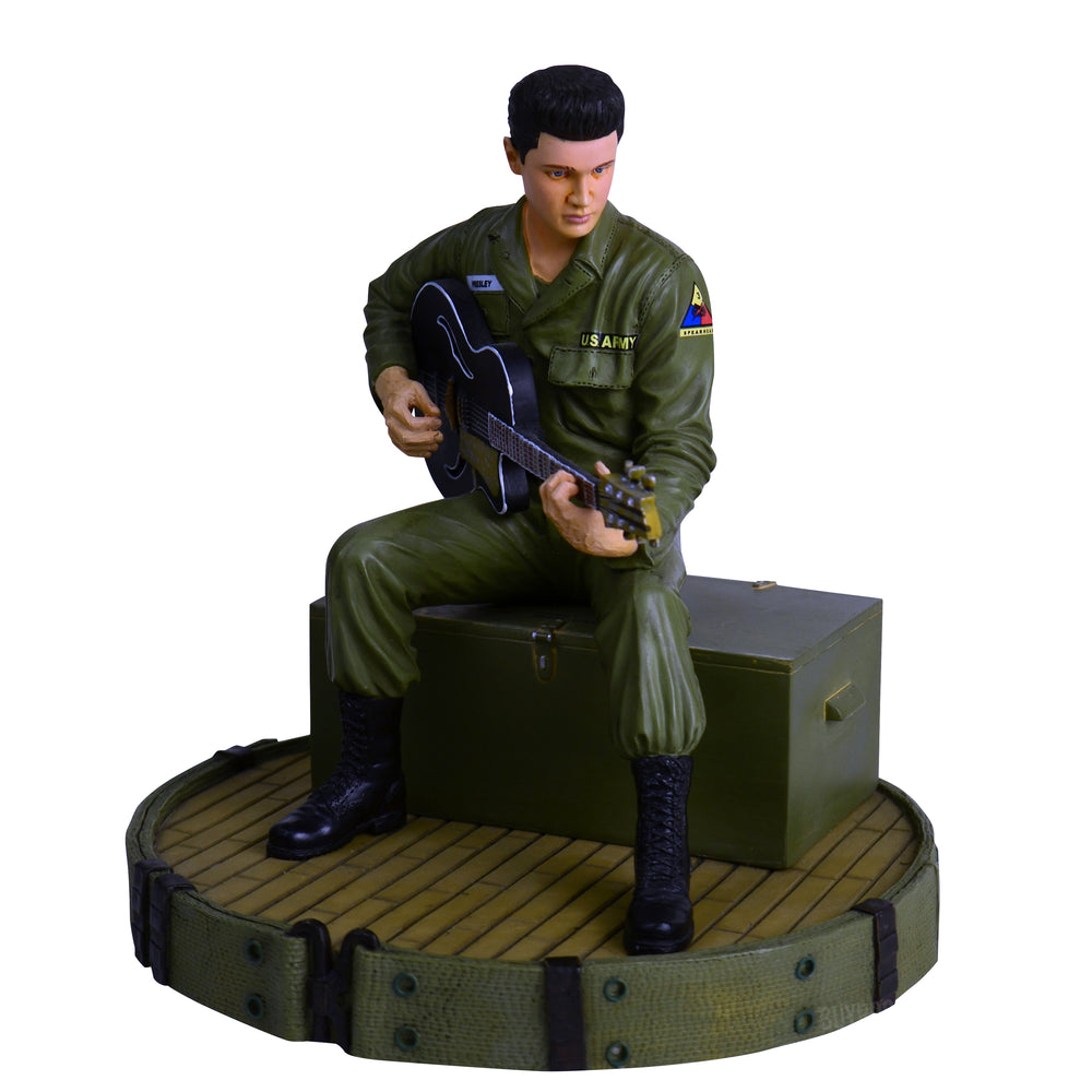 Elvis Presley Collectible: KnuckleBonz 2009 Elvis In Army Rock Iconz Statue