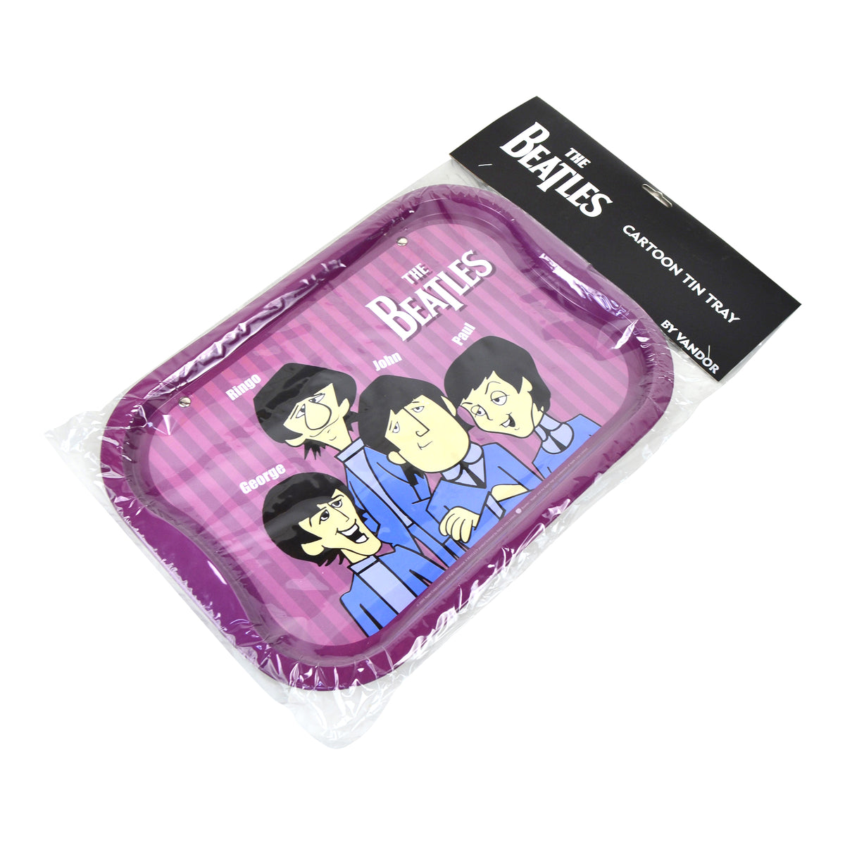 Beatles Collectible: New 2005 Vandor Animated Cartoon Figures Tin Tray