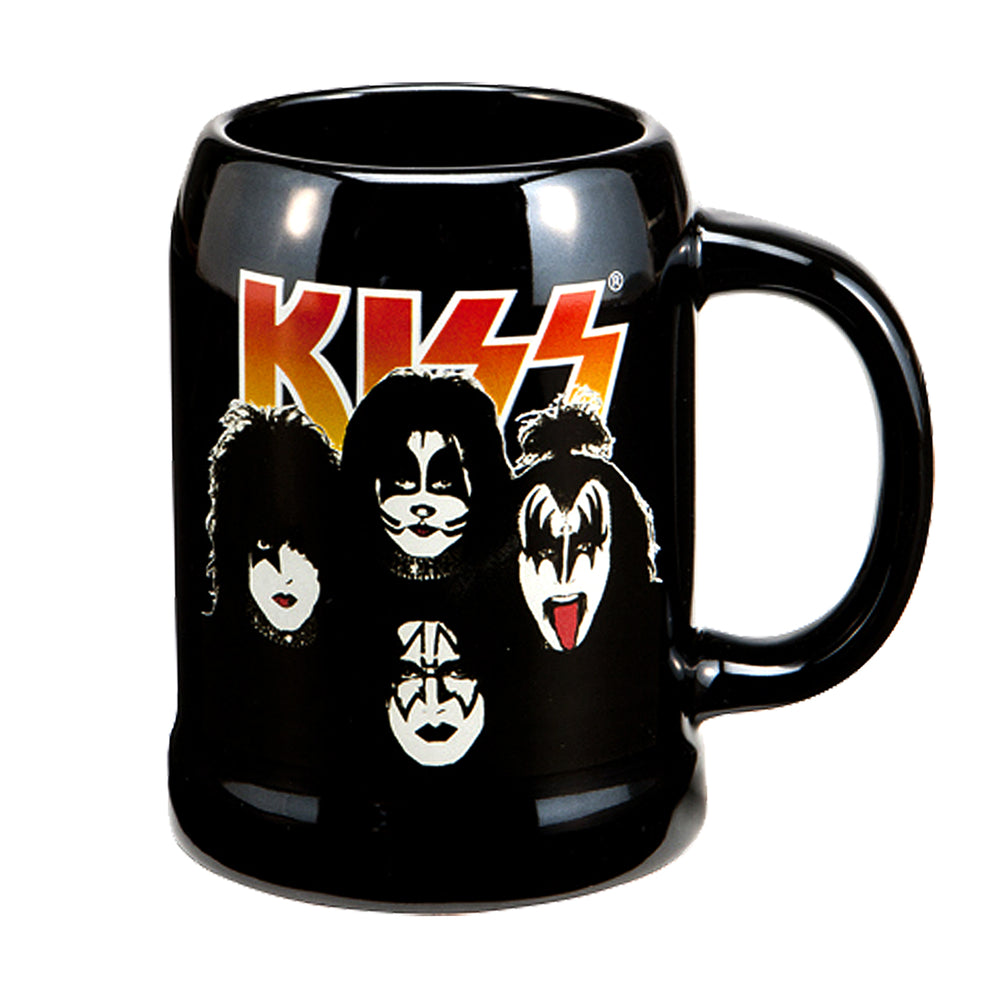 SOLD OUT! KISS Collectible 2012 Vandor Band Member Faces 20 oz Ceramic Stein
