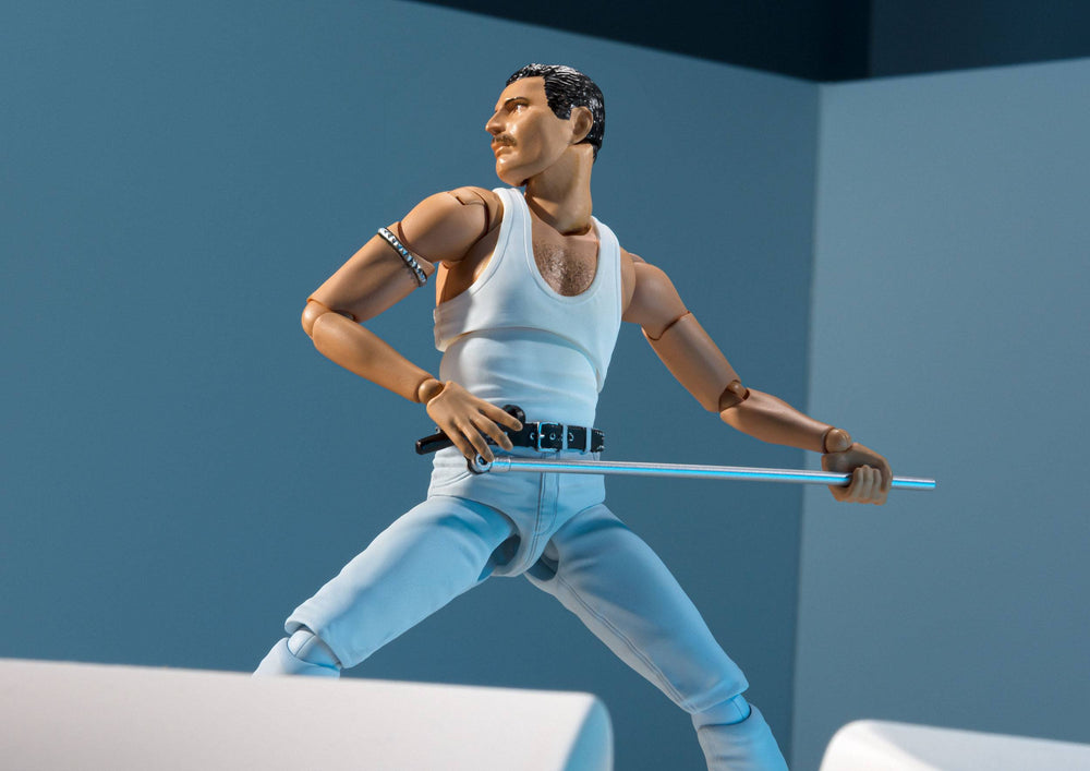 Queen Collectible 2020 Tamashii Nations BanDai Freddie Mercury Live Aid SH Figuarts 5" Figure