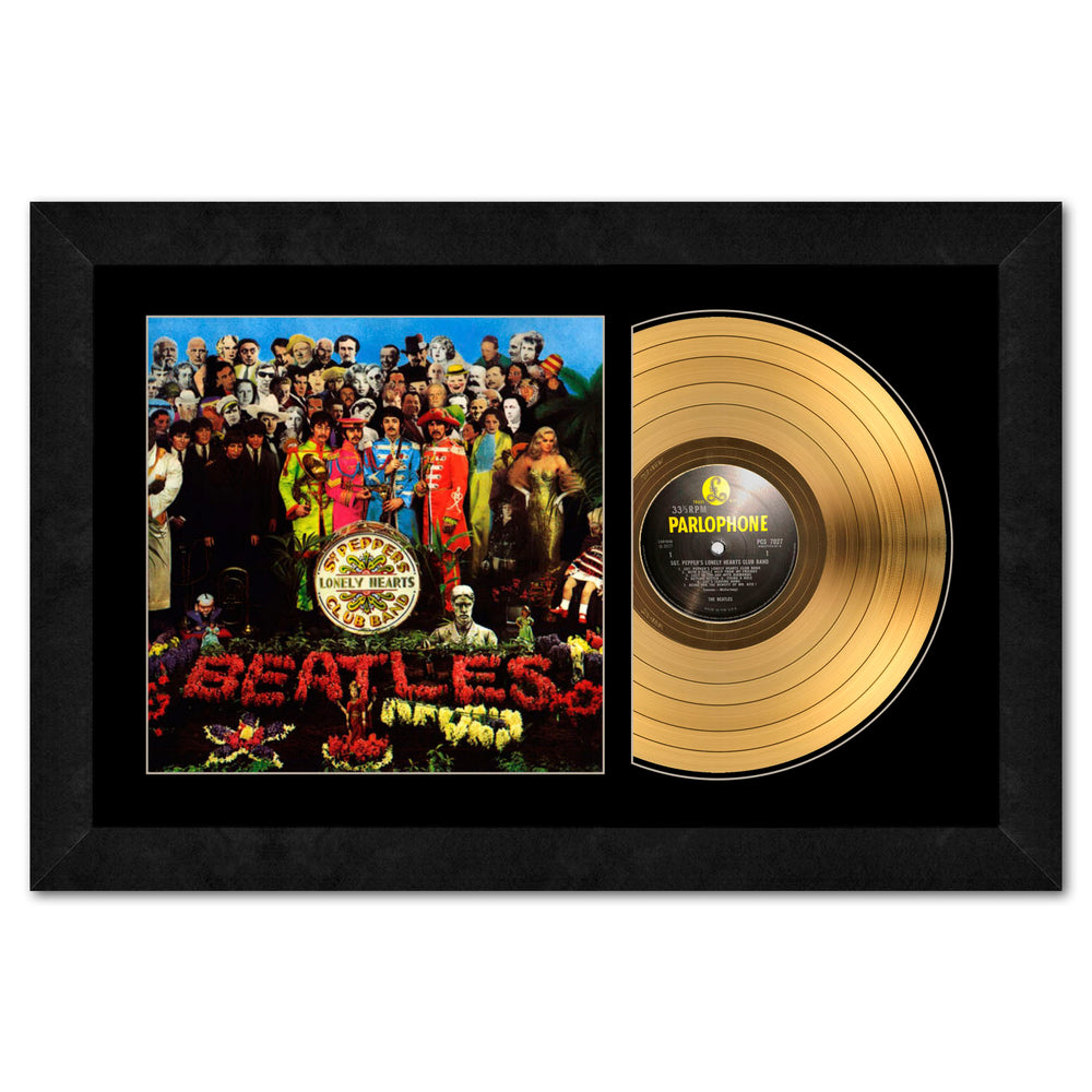 SOLD OUT! The Beatles SGT Pepper Lonely Hearts Club Band 24KT Gold Record LP Album Framed