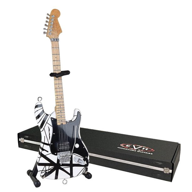 Eddie Van Halen Collectible Black & White VH1 Eddie Van Halen Mini Guitar Replica